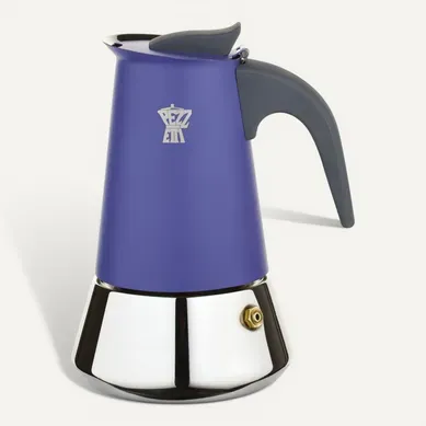 Cafetière Moka Inox 10 Tasses Steelexpress - Bleu Indigo Induction Cafetière Moka Inox 10 Tasses Steelexpress - Bleu Indigo Induction