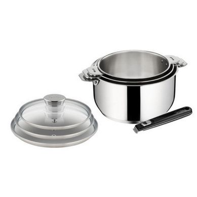 Série De 3 Casseroles Inox 16/18/20cm 138600007 Série De 3 Casseroles Inox 16/18/20cm 138600007