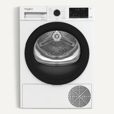 Sèche linge hublot WHIRLPOOL CWD93MWBSFR 9kg Sèche linge hublot WHIRLPOOL CWD93MWBSFR 9kg vue de face