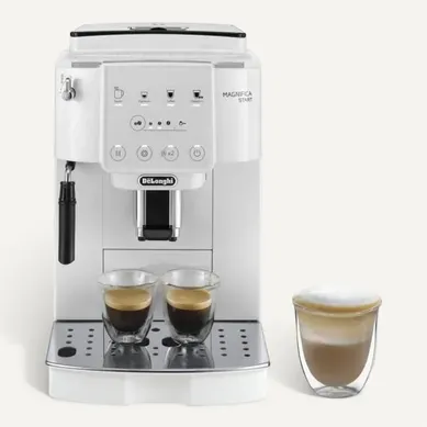 Expresso Broyeur Compact Blanc Avec Broyeur Intégré 13 Niveaux Et Buse Vapeur Expresso Broyeur Compact Blanc Avec Broyeur Intégré 13 Niveaux Et Buse Vapeur
