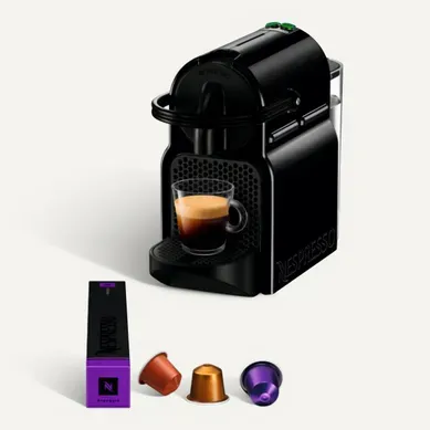 Expresso à capsules Nespresso DE LONGHI Inissia Noir EN80.B Expresso à capsules Nespresso DE LONGHI Inissia Noir EN80.B vue 3/4
