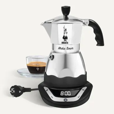 Cafetière Italienne électrique 6 Tasses Inox 0006093 Cafetière Italienne électrique 6 Tasses Inox 0006093