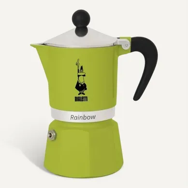 Cafetière Moka 6 Tasses (0,30 L) - Aluminium Vert Mat, Poignée Ergonomique Cafetière Moka 6 Tasses (0,30 L) - Aluminium Vert Mat, Poignée Ergonomique