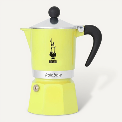Cafetière Italienne Rainbow 6 Tasses (0,30 L) - Jaune Cafetière Italienne Rainbow 6 Tasses (0,30 L) - Jaune