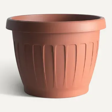 Pot De Fleurs "terra" En Plastique - Terracotta - D 20 X H 15,5 Cm