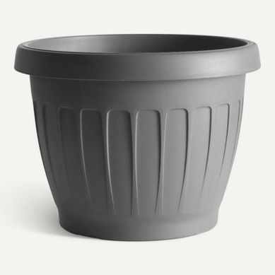 Pot De Fleurs - Terra - D 40 Cm - Gris