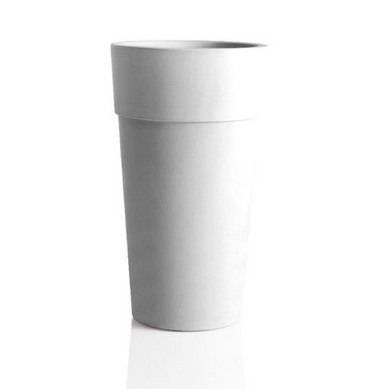 Pot De Fleur En Plastique - Cono Sensation - D 40 X H 70 Cm - Blanc