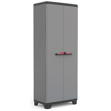 Armoire De Rangement Avec Étagères Stilo Gris Et Noir 173 Cm