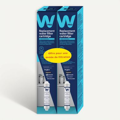 Filtre réfrigérateur américain WPRO SMS200- Lot de 2 USC100 Filtre réfrigérateur américain WPRO SMS200- Lot de 2 USC100 vue de face