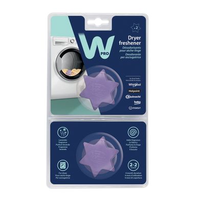 Désodorisant sèche-linge WPRO DeoStar Lavande x2 DDS102 Désodorisant sèche-linge WPRO DeoStar Lavande x2 DDS102 vue de face