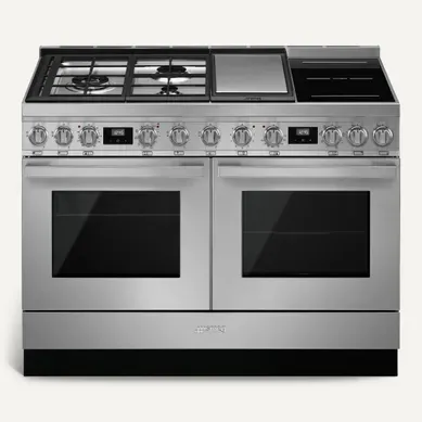 Piano de cuisson SMEG CPF120IGMPX 6 foyers vue de face