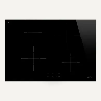 Table induction SMEG SI2741D 4 foyers 2 boosters Table induction SMEG SI2741D 4 foyers 2 boosters vue de face