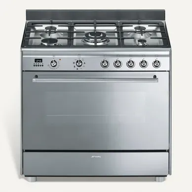 Piano de cuisson SMEG GA91CTX2 Classica inox Piano de cuisson SMEG GA91CTX2 Classica inox vue de face