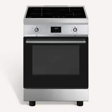 Cuisinière induction SMEG C6IMXT2 60 cm Inox Cuisinière induction SMEG C6IMXT2 60 cm Inox vue de face