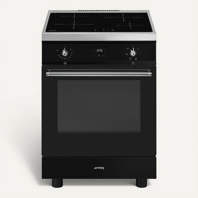 Cuisinière induction SMEG C6IMBLT2 4 foyers Noir Cuisinière induction SMEG C6IMBLT2 4 foyers Noir vue de face