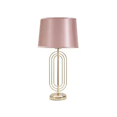 Lampe À Poser Design En Métal "krista" 55cm Rose et Or Lampe À Poser Design En Métal "krista" 55cm Rose et Or