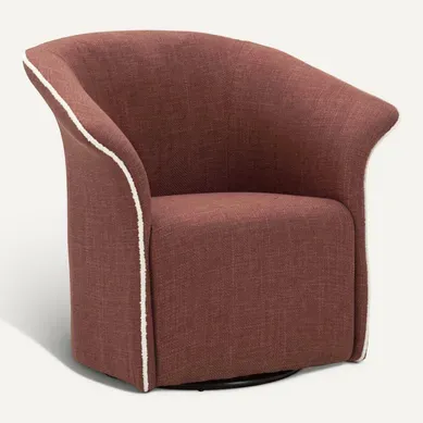 Fauteuil Pivotant Design "siena" 83cm Bordeaux