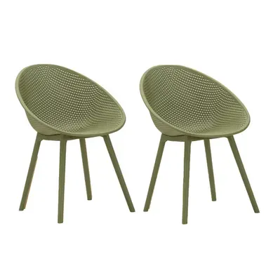 Lot De 2 Chaises De Jardin "ibiza" 83cm Vert Lot De 2 Chaises De Jardin "ibiza" 83cm Vert