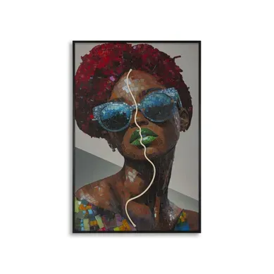 Tableau Imprimé À LED "afro" 60x90cm Multicolore Tableau Imprimé À LED "afro" 60x90cm Multicolore