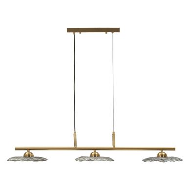 Suspension 3 Lumières "emily" 100cm Or et Gris