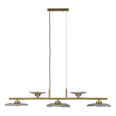 Suspension 5 Lumières "emily" 100cm Or et Gris