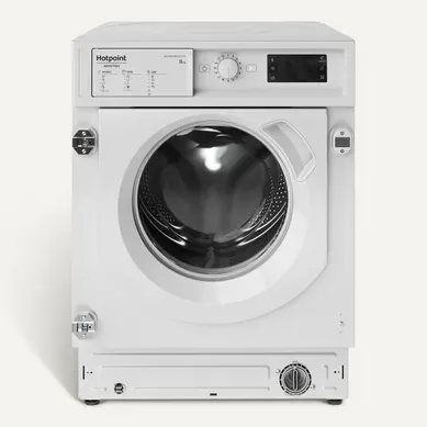 Lave linge intégrable HOTPOINT BIWMHG81485EU 8kg Blanc Lave linge intégrable HOTPOINT BIWMHG81485EU 8kg Blanc vue de face