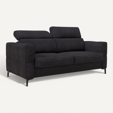 Gardenia Canapé Convertible Matelas H18 Cm Tissu Imperméable T02 198 Cm (mat. 140x197) Noir