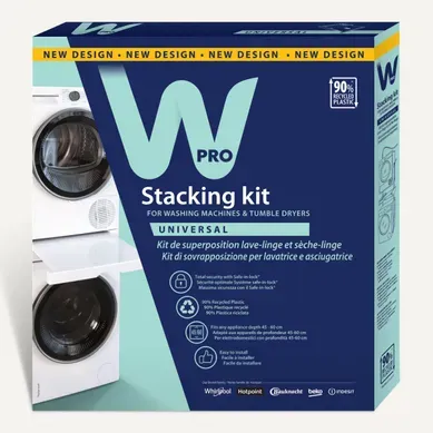 Accessoires lavage/séchage WPRO KIT SUPERPOSITION SKN101 Accessoires lavage/séchage WPRO KIT SUPERPOSITION SKN101 vue de face