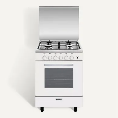 Cuisinière Dessus Gaz 4 foyers Four électrique 60 cm Blanc - Ga660cvmwh