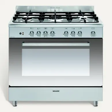 Piano de cuisson GLEM GEB96CIX 5 foyers Inox Piano de cuisson GLEM GEB96CIX 5 foyers Inox vue de face