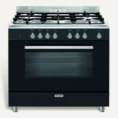Piano de cuisson GLEM GEB96CBK 5 foyers gaz Piano de cuisson GLEM GEB96CBK 5 foyers gaz vue de face