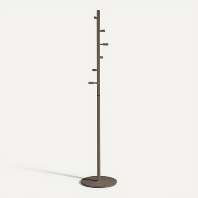 Portemanteau, Modèle Espiral, Avec 6 Crochets Et Socle Rond, - Moka Portemanteau, Modèle Espiral, Avec 6 Crochets Et Socle Rond, - Moka