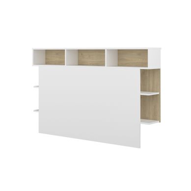 Tête de lit 160 cm HORIZON imitation chêne et blanc Tête de lit 160 cm HORIZON imitation chêne et blanc vue de profil