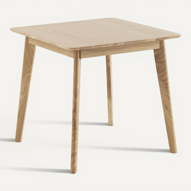 Table Carrée 80x80 Pieds En Hévéa Et Plateau Plaqué En Chêne Table Carrée 80x80 Pieds En Hévéa Et Plateau Plaqué En Chêne