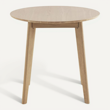 Table 80 Diamètre Pieds En Hévéa Et Plateau Plaqué En Chêne Table 80 Diamètre Pieds En Hévéa Et Plateau Plaqué En Chêne