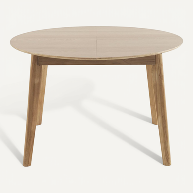 Table Extensible 120/150 Avec Pieds En Hévéa Et Plateau Plaqué Chêne Table Extensible 120/150 Avec Pieds En Hévéa Et Plateau Plaqué Chêne
