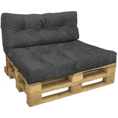 Lot De 2 Coussins Pour Palettes En Bois Gris Lot De 2 Coussins Pour Palettes En Bois Gris