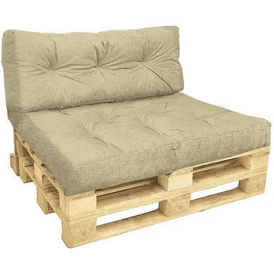 Lot De 2 Coussins Pour Palettes En Bois Beige Lot De 2 Coussins Pour Palettes En Bois Beige