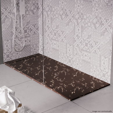 Receveur De Douche En Pierre Naturelle Extra Plat à Poser 70x190cm - Gris Marbre - Origine Receveur De Douche En Pierre Naturelle Extra Plat à Poser 70x190cm - Gris Marbre - Origine