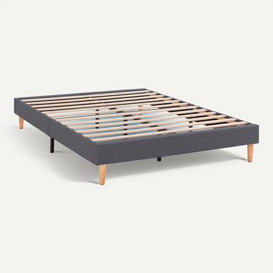 Sommier déco Aura 140x190 Cm Gris Foncé, Hauteur 30 Cm