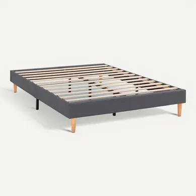 Sommier Déco Aura 160x200 Cm Gris Foncé, Hauteur 30 Cm
