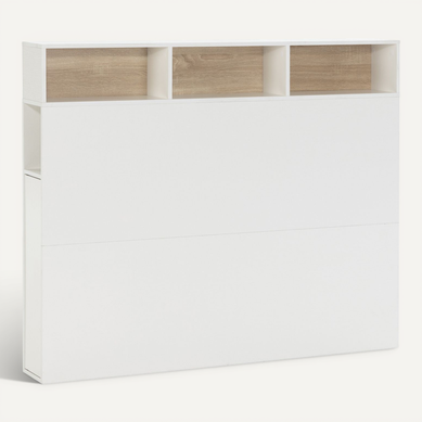 Tête De Lit Zeus 95 Cm Blanc, 2 Portes 9 Trous Tête De Lit Zeus 95 Cm Blanc, 2 Portes 9 Trous