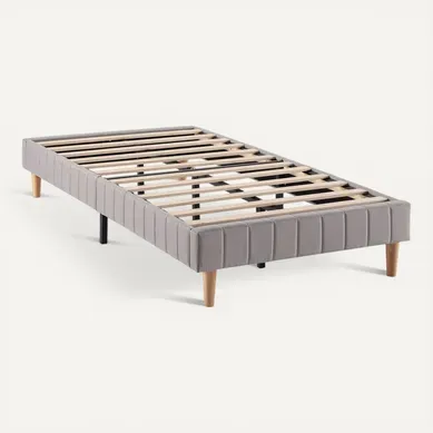 Sommier Déco Eris 90x190 Cm Gris Clair