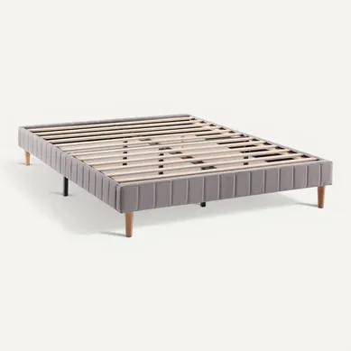 Sommier Déco Eris 140x190 Cm Gris Clair