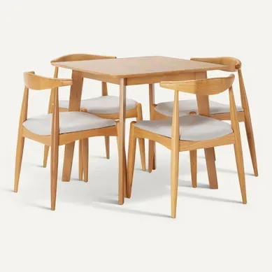 Ensemble Table 80x80 Cm Et 4 Chaises De Salle à Manger Corzo Chêne Ensemble Table 80x80 Cm Et 4 Chaises De Salle à Manger Corzo Chêne