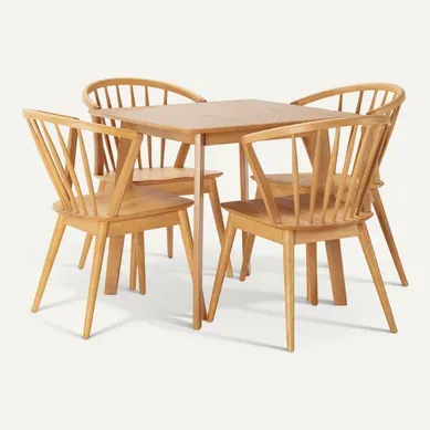 Ensemble Table 80x80 Cm Et 4 Chaises De Salle à Manger Mura Chêne Ensemble Table 80x80 Cm Et 4 Chaises De Salle à Manger Mura Chêne