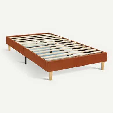 Sommier déco Bari 90x190 Cm Rouge