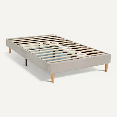 Sommier déco Bari 90x190 Cm Gris