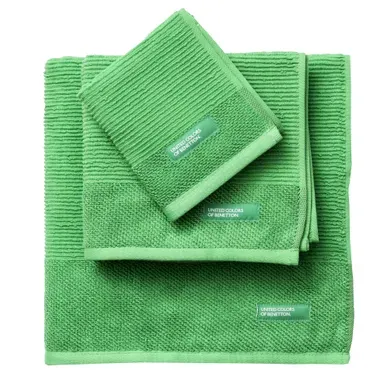 Set 3pcs Serviettes De Bain (30x50+50x90+70x140 Cm) 450 G/m2 100%coton Vert Casa Benetton Set 3pcs Serviettes De Bain (30x50+50x90+70x140 Cm) 450 G/m2 100%coton Vert Casa Benetton