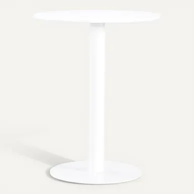 Table Fixe En Métal Blanc 60x76cm Table Fixe En Métal Blanc 60x76cm